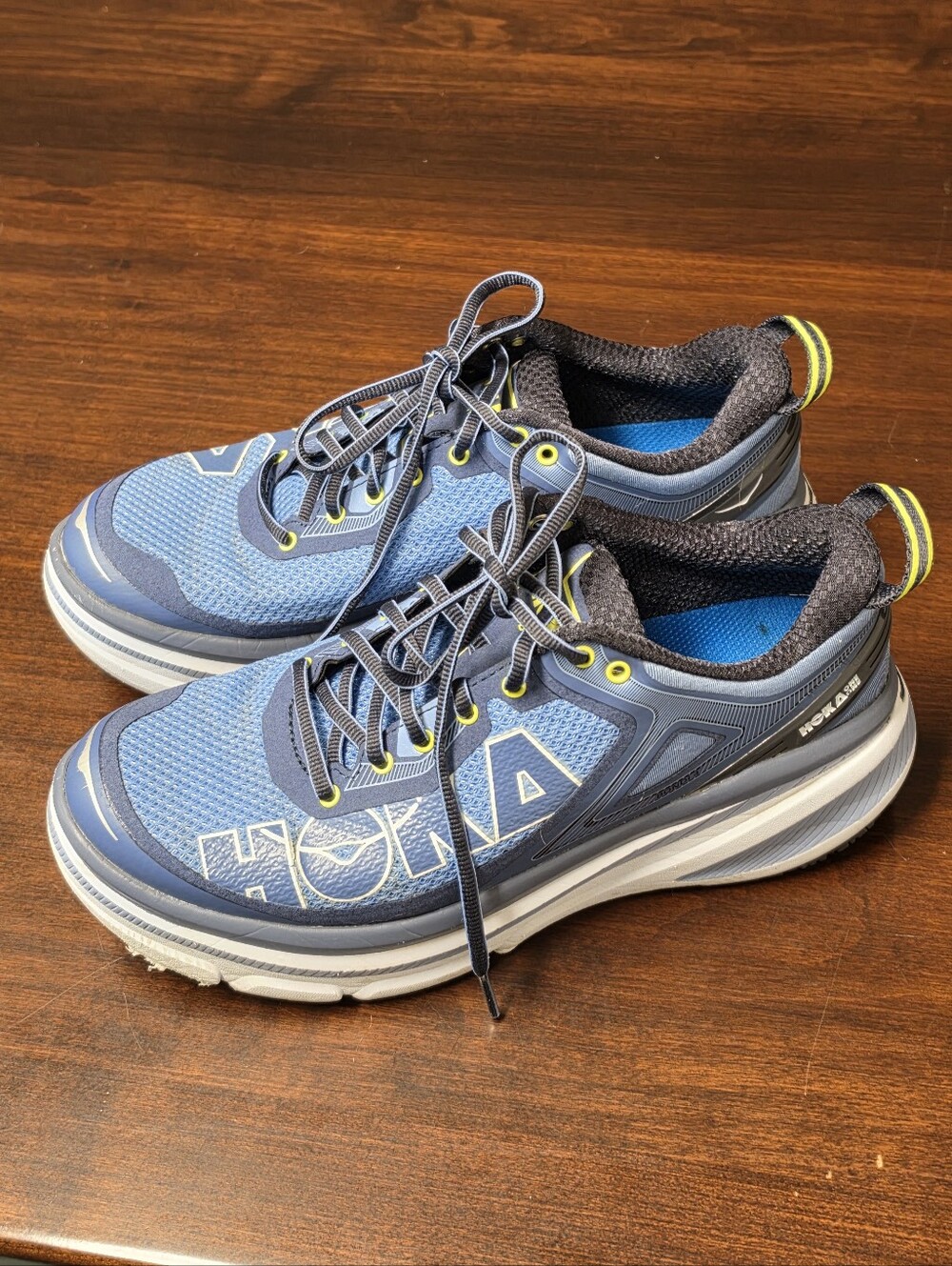 Hoka Bondi 4 One One Blue Athletic Running Shoes, Women's 8